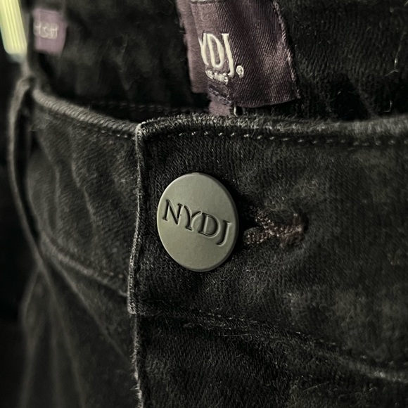 NYDJ Barbara Bootcut Black Denim Stretch Lift X Tuck Technology Jeans 14 Short - Picture 3 of 15